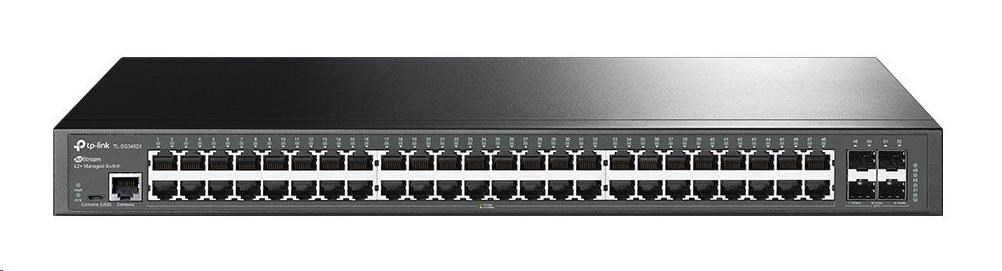 TP-Link JetStream switch TL-SG3452X, 48xGbE RJ45, 4x 10Gb SFP+, 1xMicroUSB, fanless - BOHEMIA COMPUTERS