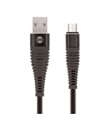 Datový kabel Forever Shark USB/microUSB 1m 2A textilní černý