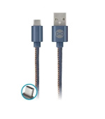 Datový kabel Forever Jeans USB/USB-C 1m 2A modrý