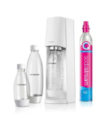 SodaStream Terra Megapack výrobník sody, mechanický, bombička s CO2, 3 láhve, bílá