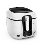 Tefal FR3140 Super Uno fritéza na olej, 1800 W, karbonový filtr, nepřilnavý povrch, průhledné víko, bílá / černá