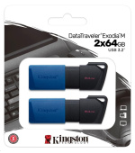 Kingston 64GB USB3.2 Gen 1 DataTraveler Exodia M (Black + Blue) - 2 kusy