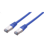 Kabel C-TECH patchcord Cat5e, FTP, modrý, 0,5m