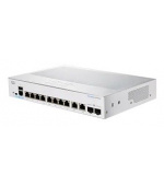 Cisco switch CBS250-8T-E-2G (8xGbE,2xGbE/SFP combo,fanless) - REFRESH