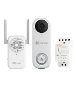 Ezviz DB1C - wi-fi set videokamery, zvonku a napájecího zdroje na DIN lištu