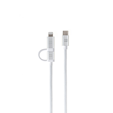 Dual Cable USB-C C/L Mfi 100cm white