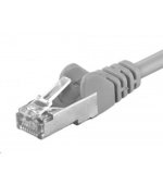 PREMIUMCORD Patch kabel CAT.6 F/UTP, RJ45-RJ45, AWG 26 15m šedá