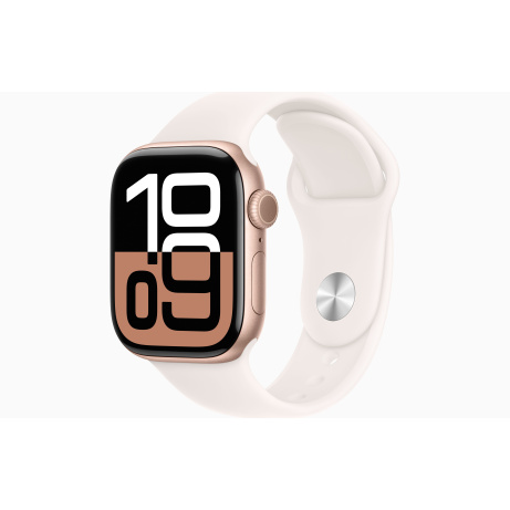 Apple Watch S10/46mm/Rose Gold/Sport Band/Light Blush/-M/L