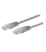 Kabel C-TECH patchcord Cat5e, UTP, šedý, 25m