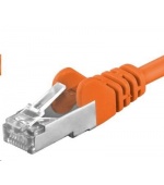 PREMIUMCORD Patch kabel CAT6a S-FTP, RJ45-RJ45, AWG 26/7 7m oranžová