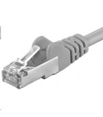 PREMIUMCORD Patch kabel CAT6a S-FTP, RJ45-RJ45, AWG 26/7 15m šedá