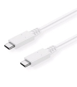 Kabel C-TECH USB 3.2, Type-C (CM/CM), PD 100W, 20Gbps, 1m, bílý