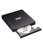 ACER Portable DVD Writer, USB 3.5 + Type-C 3.0, 140 x 142 x 17mm, burn speed CD-R: 24X CD-RW: 16X ,DVD-R,8X, DVD-RW 6X