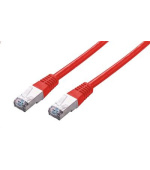 C-TECH kabel patchcord Cat5e, FTP, červený, 0,5m