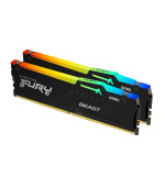 KINGSTON DIMM DDR5 64GB (Kit of 2) 6400MT/s CL32 Non-ECC FURY Beast RGB EXPO, Černá