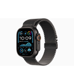 Apple Watch Ultra 2/49mm/Black/Elegant Band/Black Titanium Milanese/Small