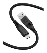 DATOVÝ KABEL SWISSTEN SOFT SILICONE USB / LIGHTNING 1,5 M 60W ČERNÝ