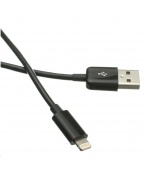 C-TECH kabel USB 2.0 Lightning (IP5 a vyšší) nabíjecí a synchronizační kabel, 1m, černý