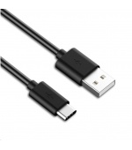 PremiumCord Kabel USB 3.1 C/M - USB 2.0 A/M, rychlé nabíjení proudem 3A, 3m, černá