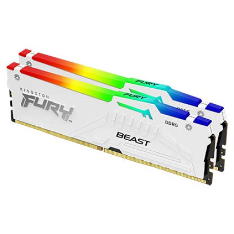 Kingston FURY Beast White/DDR5/64GB/5200MHz/CL40/2x32GB/RGB/White