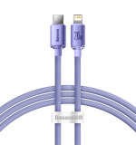 Baseus CAJY000205 Crystal Shine Series Datový Kabel USB-C - Lightning 20W 1,2m Purple