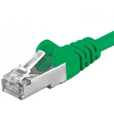 Premiumcord Patch kabel CAT6a S-FTP, RJ45-RJ45, AWG 26/7 0,5m,  zelená