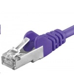 PREMIUMCORD Patch kabel CAT6a S-FTP, RJ45-RJ45, AWG 26/7 10m fialová