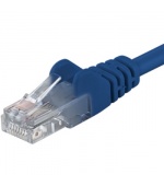 PremiumCord Patch kabel UTP RJ45-RJ45 CAT6 0.5m modrá