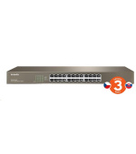 BAZAR - Tenda TEG1024G 24-Port Gigabit Ethernet Switch, 10/100/1000 Mb/s, Rackmount - poškozený obal