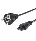 PREMIUMCORD Kabel napájecí 230V pro NTB 2m (3pin C5, trojlístek, "Mickey Mouse")