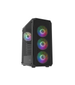 PC skříň Fury SHOBO/Midi Tower/Transpar./Černá