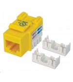 Intellinet Cat6 Keystone Jack, UTP, Yellow, Punch-down