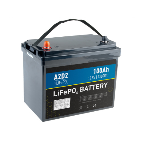 A2D2 baterie LiFePO4 12,8V 100Ah M8 (Size of 75Ah)