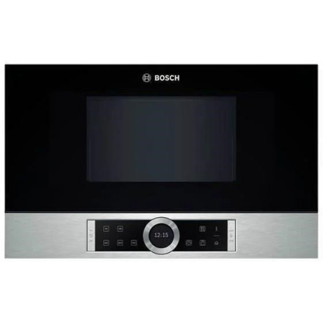 Bosch Serie 8 BFL634GS1 vestavná mikrovlnná trouba, 1220 W, 7 programů, 5 stupňů výkonu, dotykový displej