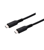 C-TECH kabel USB 4.0, Type-C (CM/CM), PD 100W, 40Gbps, 1m, černý