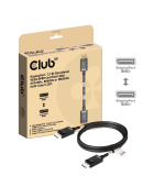 Club3D Kabel DisplayPort 2.1 na DisplayPort 2.1, VESA DP80, 4K240Hz/8K60Hz/10K60Hz (M/M), 1.6m, černá