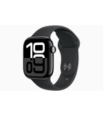 Apple Watch S10 Cell/42mm/Jet Black/Sport Band/Black/-S/M