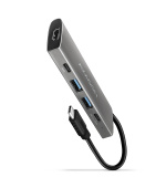 AXAGON HMC-5G2, USB 10Gbps hub, porty 2x USB-A, 2x USB-C, HDMI 4k/60, PD 100W, kabel USB-C 13cm