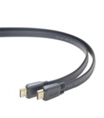 PremiumCord Kabel HDMI+Ethernet, zlac., plochý, 2m