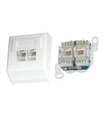 Zásuvka Profi UTP 2x RJ45 Cat5E, krone, na omítku