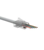 Solarix Univerzální EASY konektor RJ45 CAT5E STP 8p8c na drát i licnu / 100 ks SXRJ45-5E-STP-EASY