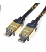 PREMIUMCORD Gold HDMI High Speed + Ethernet kabel (v1.4), opletený, zlacené konektory, 3m