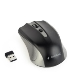 GEMBIRD myš MUSW-4B-04-GB, šedo-černá, bezdrátová, USB nano receiver