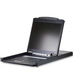 ATEN 8-port KVM PS/2+USB, OSD, rack, 19" LCD, touchpad, klávesnice