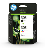 HP 305 2-Pack Tri-color/Black Original Ink Cartridge (100 / 120 pages)