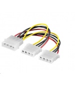 PREMIUMCORD Kabel napájecí HDD 5,25"-2x5,25" (molex)