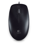 Logitech B100/Kancelářská/Optická/800 DPI/Drátová USB/Černá