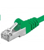 PREMIUMCORD Patch kabel CAT6a S-FTP, RJ45-RJ45, AWG 26/7 10m zelená