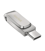 SanDisk Ultra Dual Drive Luxe/512GB/USB 3.0/USB-A + USB-C/Stříbrná