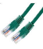 XtendLan patch kabel Cat6, UTP - 0,25m, zelený (prodej po 10 ks)